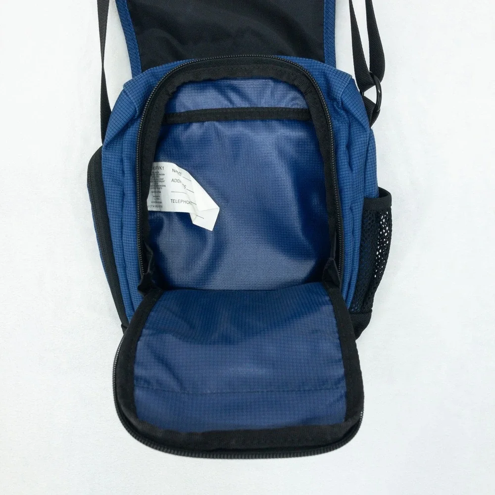LL Bean Messenger Bag Unisex Small Blue Nylon Crossbody Travel Organizer